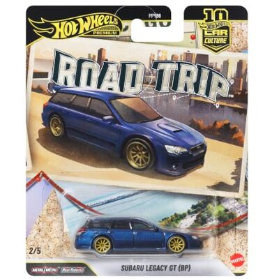 Hot Wheels Premium Subaru Legacy GT (BP) leksaksbil i skala 1:64 Samlarmodell i Car Culture med Real Riders-däck samt kaross och chassi i metall, JKF07 Hot Wheels Premium Subaru Legacy GT (BP) leksaksbil i skala 1:64 Samlarmodell i Car Culture med Real Riders-däck samt kaross och chassi i metall, JKF07
