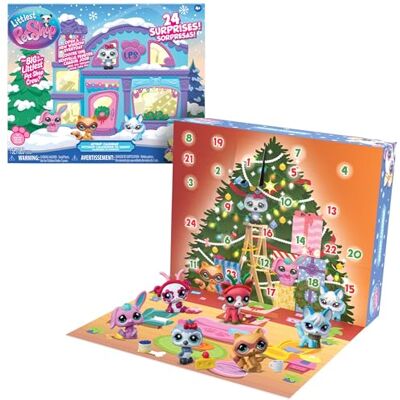 BANDAI Littlest Pet Shop Adventskalender för husdjur 8 husdjursaffär och 16 tillbehör julkalender med 24 lådor minifigurer för husdjur leksak för barn 4 år och uppåt BF00758 BANDAI Littlest Pet Shop Adventskalender för husdjur 8 husdjursaffär och 16 tillbehör julkalender med 24 lådor minifigurer för husdjur leksak för barn 4 år och uppåt BF00758