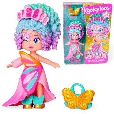 KOOKYLOOS Golden Gala Lily-serien, Golden Gala-serien samlardocka, innehåller Lily Doll, 1 väska, modekläder och skor och 1 tillbehör, 1 docka, 3 olika ansikten KOOKYLOOS Golden Gala Lily-serien, Golden Gala-serien samlardocka, innehåller Lily Doll, 1 väska, modekläder och skor och 1 tillbehör, 1 docka, 3 olika ansikten