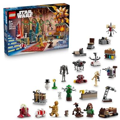 Lego Star Wars Advent Calendar 2025 Byggset för barn, Unika byggbara minifigurer, Present med ikoniska karaktärer, Byggbart fordon, Julklapp för pojkar, flickor och fans från 6 år 75395 Lego Star Wars Advent Calendar 2025 Byggset för barn, Unika byggbara minifigurer, Present med ikoniska karaktärer, Byggbart fordon, Julklapp för pojkar, flickor och fans från 6 år 75395