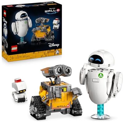 Lego Disney and Pixar WALL-E och EVA Byggset med tema från den animerade filmen, Rolig paraktivitet till dejtkvällen, Kreativ presentidé för par, Byggsats för vuxna som gillar karaktärerna 43279 Lego Disney and Pixar WALL-E och EVA Byggset med tema från den animerade filmen, Rolig paraktivitet till dejtkvällen, Kreativ presentidé för par, Byggsats för vuxna som gillar karaktärerna 43279