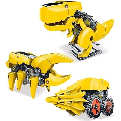 PicassoTiles Stem Kids soldriven dinosaurierobot, pedagogisk leksak, teknisk byggleksak, 3-i-1, kreativ unik transformation, solenergi förnybar PicassoTiles Stem Kids soldriven dinosaurierobot, pedagogisk leksak, teknisk byggleksak, 3-i-1, kreativ unik transformation, solenergi förnybar
