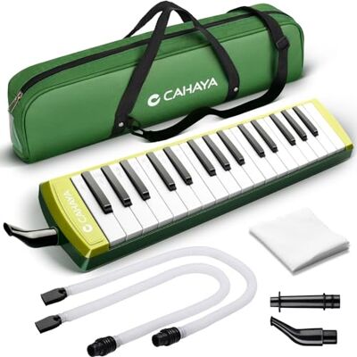 CAHAYA Melodica 32 knappar för barn melodica instrument med bärväska lämplig för nybörjare studenter, musikalisk gåva för pojkar och flickor, grön CY0356 CAHAYA Melodica 32 knappar för barn melodica instrument med bärväska lämplig för nybörjare studenter, musikalisk gåva för pojkar och flickor, grön CY0356