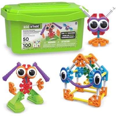 K'Nex Kid 85618 50 Build Budding Builders Set, Kids Craft Set with 100 Pieces, Educational,Fun and Colourful Building Toys for Boys and Girls, Construction Toys for 3 Year Olds + K'Nex Kid 85618 50 Build Budding Builders Set, Kids Craft Set with 100 Pieces, Educational,Fun and Colourful Building Toys for Boys and Girls, Construction Toys for 3 Year Olds +