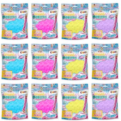CRAZE Fluffy Mellow Pack med 12 fluffiga slimer, mjuk och lätt att sträcka, stresslindrande leksak i 25 g väska, hantverk för barn i 4 färger sortiment CRAZE Fluffy Mellow Pack med 12 fluffiga slimer, mjuk och lätt att sträcka, stresslindrande leksak i 25 g väska, hantverk för barn i 4 färger sortiment
