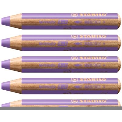 Stabilo - Färgpennor 880 woody 3-i-1 pastell lila - Färgpennor Stabilo - Färgpennor 880 woody 3-i-1 pastell lila - Färgpennor