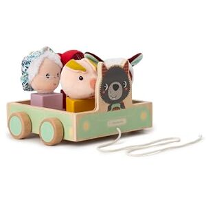 Lilliputiens Kastkubvagn Kasta bil med 4 berättelsetecken för uppvaknande av de små leksak i trä och tyg, stimulerar motoriken från 12 månader, 83470 Lilliputiens Kastkubvagn Kasta bil med 4 berättelsetecken för uppvaknande av de små leksak i trä och tyg, stimulerar motoriken från 12 månader, 83470