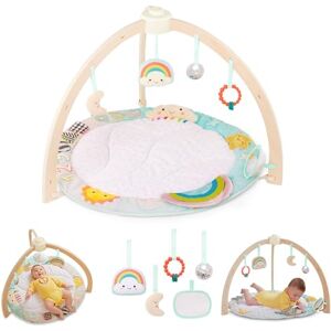 B. toys B. Leksaker – Sunrise to Sunset Play Gym – baby gym av trä – mjuk lekmatta – hängande sensorisk leksak – utvecklingsfrämjande aktiviteter – nyfödda B. toys B. Leksaker – Sunrise to Sunset Play Gym – baby gym av trä – mjuk lekmatta – hängande sensorisk leksak – utvecklingsfrämjande aktiviteter – nyfödda