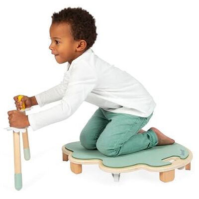 Janod Söt Cocoon-Skateboard i trä FSC-Träna Balans-Barns Skicklighetsspel från 4 år, J04041, Flerfärgad (JURATOYS Janod Söt Cocoon-Skateboard i trä FSC-Träna Balans-Barns Skicklighetsspel från 4 år, J04041, Flerfärgad (JURATOYS