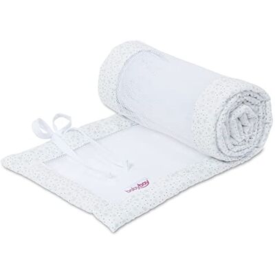 babybay Nät lämplig för modell original, vita glitterstjärnor diamantblå babybay Nät lämplig för modell original, vita glitterstjärnor diamantblå
