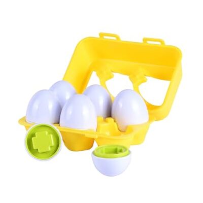 Tachan 6-pack snap-on ägg pedagogiska leksaker former och färger klassificeringsleksak för barn (CPA Toy Group 786T00745) Tachan 6-pack snap-on ägg pedagogiska leksaker former och färger klassificeringsleksak för barn (CPA Toy Group 786T00745)