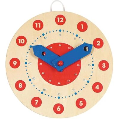goki 58980 inlärningsklocka, trä, pedagogisk klocka för barn för att lära sig den analoga tiden inklusive timmar, minuter, sekunder, pedagogiska leksaker för förskoleelever, 18 cm diameter, från 5 år, goki 58980 inlärningsklocka, trä, pedagogisk klocka för barn för att lära sig den analoga tiden inklusive timmar, minuter, sekunder, pedagogiska leksaker för förskoleelever, 18 cm diameter, från 5 år,
