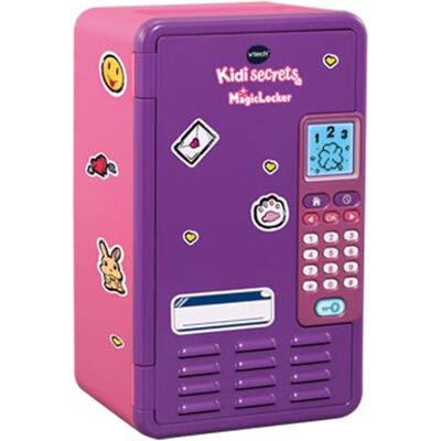 VTech KidiSecrets Magic Locker Rosa, interaktivt kassaskåp med hemlig kod, inklusive 3 pedagogiska spel, klistermärken för att anpassa skåpet, italienska språk, batterier ingår, 6–12 år VTech KidiSecrets Magic Locker Rosa, interaktivt kassaskåp med hemlig kod, inklusive 3 pedagogiska spel, klistermärken för att anpassa skåpet, italienska språk, batterier ingår, 6–12 år
