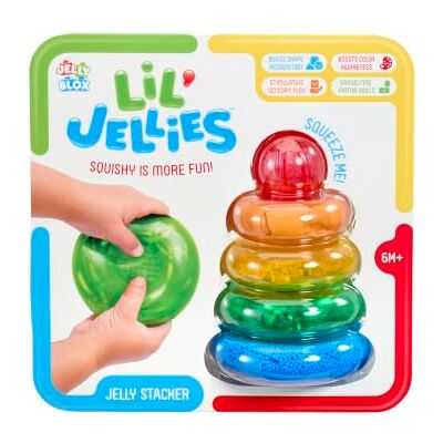 Goliath LIL' JELLIES Jelly Stacker Stapelbara mjuka och sensoriska leksaker för spädbarn – utveckling av finmotorik och koordination från 6 månader Goliath LIL' JELLIES Jelly Stacker Stapelbara mjuka och sensoriska leksaker för spädbarn – utveckling av finmotorik och koordination från 6 månader