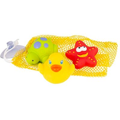 Playgro Badleksaker 3 vänner med vattentätt och smutsigt förvaringsnät 40223 0099 1001 Playgro Badleksaker 3 vänner med vattentätt och smutsigt förvaringsnät 40223 0099 1001
