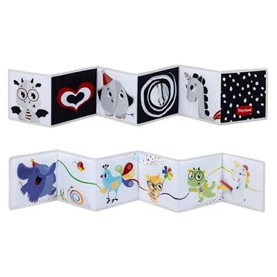 Tiny Love Dubbelsidig Första Bok, Sprakande bok, 0+ Månader, Sensorisk Babybok, Svartvit Design, 2 Sidor, 7 Roliga Aktiviteter, Stödjer Sinnen, Färdigheter och Syn, Magleksak, Born To Party Tiny Love Dubbelsidig Första Bok, Sprakande bok, 0+ Månader, Sensorisk Babybok, Svartvit Design, 2 Sidor, 7 Roliga Aktiviteter, Stödjer Sinnen, Färdigheter och Syn, Magleksak, Born To Party
