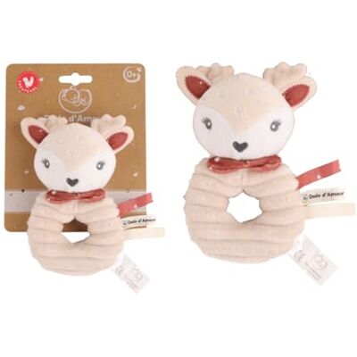 Dodo d'AMOUR Doudou skallra fawn 053973 Beige Doudou Födelse Plyschleksak Barn lugnande Mjuk Tvättbar 13 cm x 10 cm Från 0 månader Dodo d'AMOUR Doudou skallra fawn 053973 Beige Doudou Födelse Plyschleksak Barn lugnande Mjuk Tvättbar 13 cm x 10 cm Från 0 månader