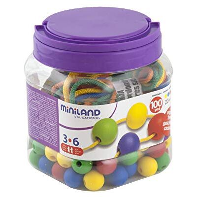 Miniland Fästkulor 20 mm 100 delar, bunt-31730 Miniland Fästkulor 20 mm 100 delar, bunt-31730