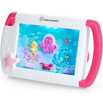 Baby Einstein On-the-Go Sea Dreams Soother, Rosa, Bärbar Baby Ljudmaskin med musik och ljus, för nyfödda 0+ månader Baby Einstein On-the-Go Sea Dreams Soother, Rosa, Bärbar Baby Ljudmaskin med musik och ljus, för nyfödda 0+ månader
