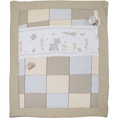 roba Lek- & krypande filt 'djurvänner', baby's vadderad lekmatta/lekhage inlägg 100 x 100 cm, 100% bomull, inkl, babyleksak roba Lek- & krypande filt 'djurvänner', baby's vadderad lekmatta/lekhage inlägg 100 x 100 cm, 100% bomull, inkl, babyleksak