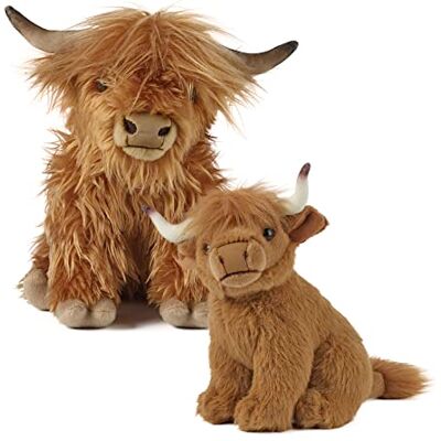 Living Nature Highland ko förälder och baby presentpaket brun mjuk leksak gård leksak med ljud påskkorg gåva mjuk leksak gåva till barn Living Nature Highland ko förälder och baby presentpaket brun mjuk leksak gård leksak med ljud påskkorg gåva mjuk leksak gåva till barn