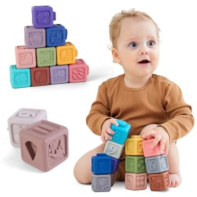 SUPERBE BEBE Fantastiska Montessori-spel för spädbarn och barn 6 månader och uppåt babyleksak babyspel 1 år 2 år 3 år i silikon 12 kuber av sensorisk aktivitet baby för lärande och tandvård nyfödd julklapp SUPERBE BEBE Fantastiska Montessori-spel för spädbarn och barn 6 månader och uppåt babyleksak babyspel 1 år 2 år 3 år i silikon 12 kuber av sensorisk aktivitet baby för lärande och tandvård nyfödd julklapp