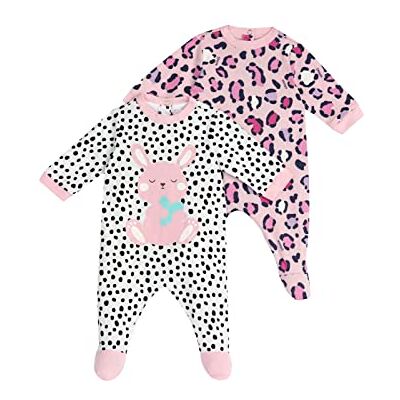 Chicco , set sparkbyxor av bomull med fot, baby – flicka, Rose/svart, 0 Månad Chicco , set sparkbyxor av bomull med fot, baby – flicka, Rose/svart, 0 Månad