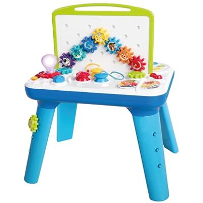 Baby Einstein 10345 Curiosity Table Spel/Lek bord med 65 Melodier, Avtagbara Fötter, Ljud & Ljus, Kugghjul, Flerfärgad, Paket med 1st Baby Einstein 10345 Curiosity Table Spel/Lek bord med 65 Melodier, Avtagbara Fötter, Ljud & Ljus, Kugghjul, Flerfärgad, Paket med 1st