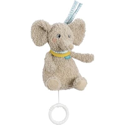 Fehn Mini speldosa elefant – baby sovhjälpmedel och gosedjur – uppskjutande musiklåda med mild melodi "Vet du hur mycket stjärnkoppel står" – för spädbarn och småbarn från 0+ månader Fehn Mini speldosa elefant – baby sovhjälpmedel och gosedjur – uppskjutande musiklåda med mild melodi "Vet du hur mycket stjärnkoppel står" – för spädbarn och småbarn från 0+ månader