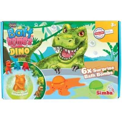 Simba Glibbi Dino Surprise, badbomber, 6-pack med slumpmässig sortering, badleksaker från 3 år Simba Glibbi Dino Surprise, badbomber, 6-pack med slumpmässig sortering, badleksaker från 3 år