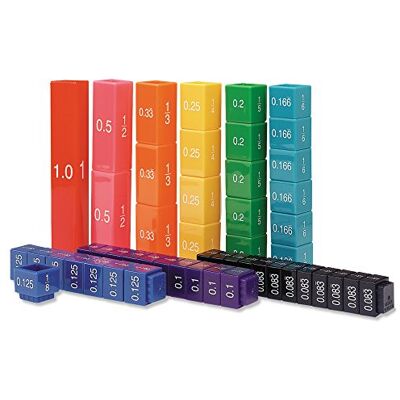 Learning Resources (UK Direct Account) LER2509 Fraction Tower Equivalency Cubes, Set of 51 Learning Resources (UK Direct Account) LER2509 Fraction Tower Equivalency Cubes, Set of 51
