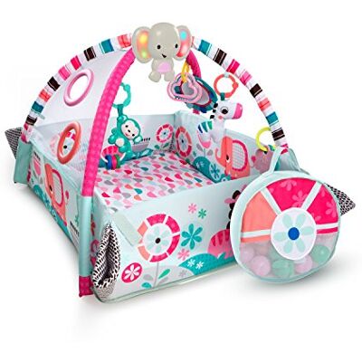 kids2 Bright Starts 5-i-1 Your Way bollspel, matta och aktivitetsgym med 35 bollar, 12 leksaker och 20 minuters ljus och musik, rosa (förpackning med 1) kids2 Bright Starts 5-i-1 Your Way bollspel, matta och aktivitetsgym med 35 bollar, 12 leksaker och 20 minuters ljus och musik, rosa (förpackning med 1)