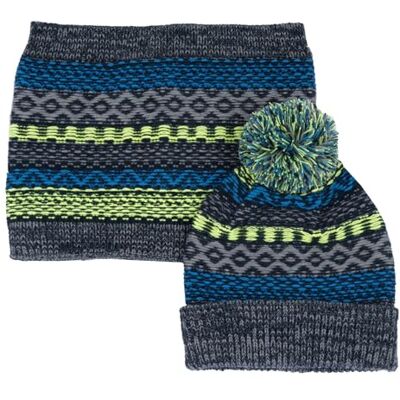 Chicco Baby vintermössa och halsvärmare set, Grå, 18 mesi Chicco Baby vintermössa och halsvärmare set, Grå, 18 mesi