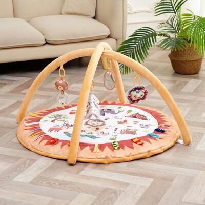 SUPERBE BEBE Baby Play Gym Montessori 0-12 Months with Arches Evolving Playmat for Babies Thick and Comfortable Play Mat Sensory Activity Gym Educational Playmat for Newborns and Babies SUPERBE BEBE Baby Play Gym Montessori 0-12 Months with Arches Evolving Playmat for Babies Thick and Comfortable Play Mat Sensory Activity Gym Educational Playmat for Newborns and Babies