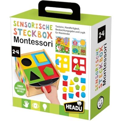 Headu "Montessori sensorisk uttag – taktil känsla, hantverk, observation och logik för småbarn! ": Pedagogiska spel för barn i åldern 2 till 4 år, tysk version (DE60728) Headu "Montessori sensorisk uttag – taktil känsla, hantverk, observation och logik för småbarn! ": Pedagogiska spel för barn i åldern 2 till 4 år, tysk version (DE60728)