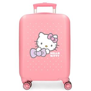 Hello Kitty My Favorite Bow, kabinväska, barnväska, tillverkad av ABS, fyra flerriktade vridbara dubbla hjul, praktisk insida med två elastiska gummifack., Rosa, 33 cm x 50 cm x 20 cm, Kabinväska Hello Kitty My Favorite Bow, kabinväska, barnväska, tillverkad av ABS, fyra flerriktade vridbara dubbla hjul, praktisk insida med två elastiska gummifack., Rosa, 33 cm x 50 cm x 20 cm, Kabinväska