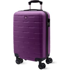 AMICHI Resväskor hytt resväska passar för Ryannair, robust flygplansbagage med 4 hjul 360° och hänglås, Lila, 55x40x20 cm, Kabinväska AMICHI Resväskor hytt resväska passar för Ryannair, robust flygplansbagage med 4 hjul 360° och hänglås, Lila, 55x40x20 cm, Kabinväska