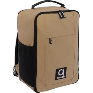 AMICHI Reseryggsäck 40 x 20 x 25 cm Anpassad för Ryanair och Alla Flygbolag, Kabinväska för Flygplan, Beige AMICHI Reseryggsäck 40 x 20 x 25 cm Anpassad för Ryanair och Alla Flygbolag, Kabinväska för Flygplan, Beige