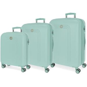 MOVOM Riga Resväskor Set Turkos 55/70/80 cms Stelt ABS Stängning TSA 91L 11,64 kg 4 Dubbla hjul Bagage Hand, Grön, Talla única, Bagageuppsättning MOVOM Riga Resväskor Set Turkos 55/70/80 cms Stelt ABS Stängning TSA 91L 11,64 kg 4 Dubbla hjul Bagage Hand, Grön, Talla única, Bagageuppsättning