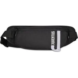 JUVENTUS Midjeväska för pojkar, vit svart, med justerbar midjerem, resor och fritid, Svart, Taglia Unica, Modern JUVENTUS Midjeväska för pojkar, vit svart, med justerbar midjerem, resor och fritid, Svart, Taglia Unica, Modern