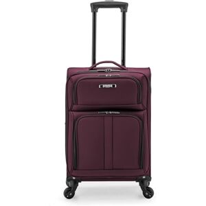 U.S. Traveler USA. Traveler Anzio mjuk resväska med expanderbar spinner-funktion, Vinröd, Carry-on 22-Inch U.S. Traveler USA. Traveler Anzio mjuk resväska med expanderbar spinner-funktion, Vinröd, Carry-on 22-Inch