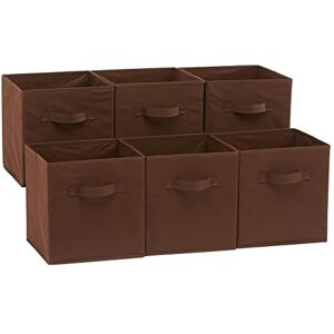 Amazon Basics Hopfällbar tygförvaringskub/organisatör med handtag, 6-pack, solid brun, 26,6 x 26,6 x 27,9 cm Amazon Basics Hopfällbar tygförvaringskub/organisatör med handtag, 6-pack, solid brun, 26,6 x 26,6 x 27,9 cm