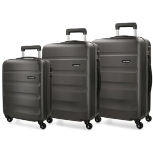 ROLL ROAD Flex handbagage, Antracit, 75 centimeters, Set med 3 resväskor ROLL ROAD Flex handbagage, Antracit, 75 centimeters, Set med 3 resväskor