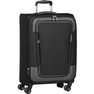 American Tourister American Tourist Pulsonic Spinner M, Expanderbar resväska, 68 cm, 64/74 L, svart (asfalt svart) American Tourister American Tourist Pulsonic Spinner M, Expanderbar resväska, 68 cm, 64/74 L, svart (asfalt svart)