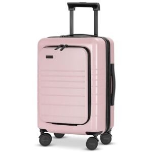ETERNITIVE Kabinväska Polykarbonat och ABS handbagage Storlek: 54x34x23,5 cm 33L USB-C och USB-A-port styv resväska med TSA-lås 360° rullväska rosa, rosa, Bagage à Main, Handbagage ETERNITIVE Kabinväska Polykarbonat och ABS handbagage Storlek: 54x34x23,5 cm 33L USB-C och USB-A-port styv resväska med TSA-lås 360° rullväska rosa, rosa, Bagage à Main, Handbagage