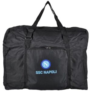 Enzo Castellano SSC NAPOLI Resväska med logotyp tryckt 100% PL 121854, Svart, duffel väska Enzo Castellano SSC NAPOLI Resväska med logotyp tryckt 100% PL 121854, Svart, duffel väska