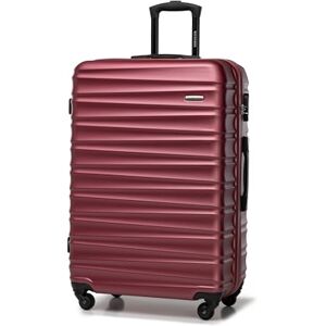 WITTCHEN GROOVE Line Stor resväska Lätt resväska Resväska Hårt bagage ABS Nummerlås Teleskophandtag 4 länkhjul Storlek L Vinröd SAS/Ryanair/Norwegian/Wizz Air/BRA/Sunclass Airliness WITTCHEN GROOVE Line Stor resväska Lätt resväska Resväska Hårt bagage ABS Nummerlås Teleskophandtag 4 länkhjul Storlek L Vinröd SAS/Ryanair/Norwegian/Wizz Air/BRA/Sunclass Airliness