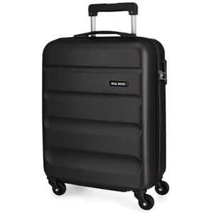 ROLL ROAD Flexibel resväska tillverkad av ABS, ett material, sidokombinationslås med 4 dubbla hjul, handbagage, bekväm insida med ett fack, svart, 38x55x20 cms, Kabinväska ROLL ROAD Flexibel resväska tillverkad av ABS, ett material, sidokombinationslås med 4 dubbla hjul, handbagage, bekväm insida med ett fack, svart, 38x55x20 cms, Kabinväska