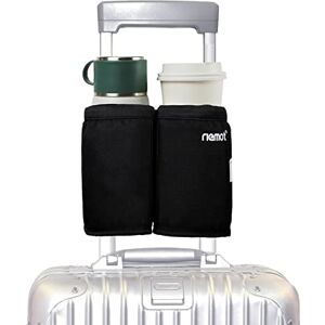 riemot Bagage resemugghållare gratis hand dryck caddy – håll två kaffekoppar – lämplig för roll-on-bagagehandtag – present till flygvärdinnehavaren resenärer tillbehör svart riemot Bagage resemugghållare gratis hand dryck caddy – håll två kaffekoppar – lämplig för roll-on-bagagehandtag – present till flygvärdinnehavaren resenärer tillbehör svart