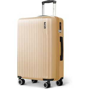 LUGG 28 tum ABS-bagage med TSA-indragningslås, aluminiumvagnhandtag, 360° spinnerhjul, vattentåligt och hållbart material flygbolag kompatibelt (75 x 30 x 49 cm), solnedgång, 24 Inch, 24 tum LUGG 28 tum ABS-bagage med TSA-indragningslås, aluminiumvagnhandtag, 360° spinnerhjul, vattentåligt och hållbart material flygbolag kompatibelt (75 x 30 x 49 cm), solnedgång, 24 Inch, 24 tum